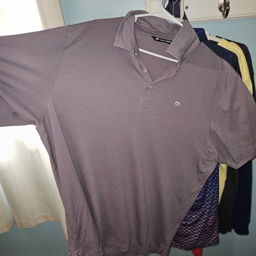 Travis Mathew Lavender Polo Shirt